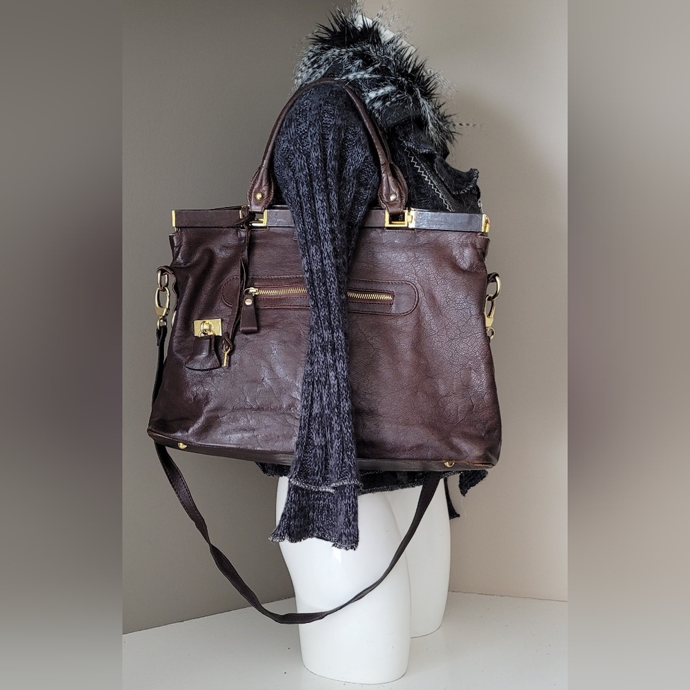 Vintage LUXURY Inspired Leather Bag Size Large.